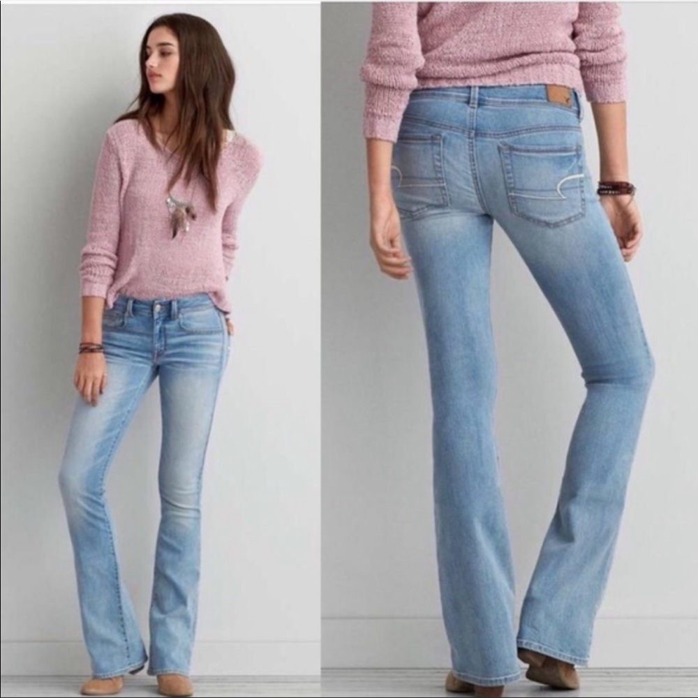 American Eagle Kick Boot Jeans Light Wash size 10 NWT AEO